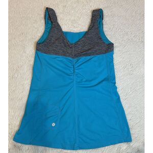 Lululemon Tank‎ Top Athletic Gym Workout Women's Size 6 Surge Spirit Teal Blue